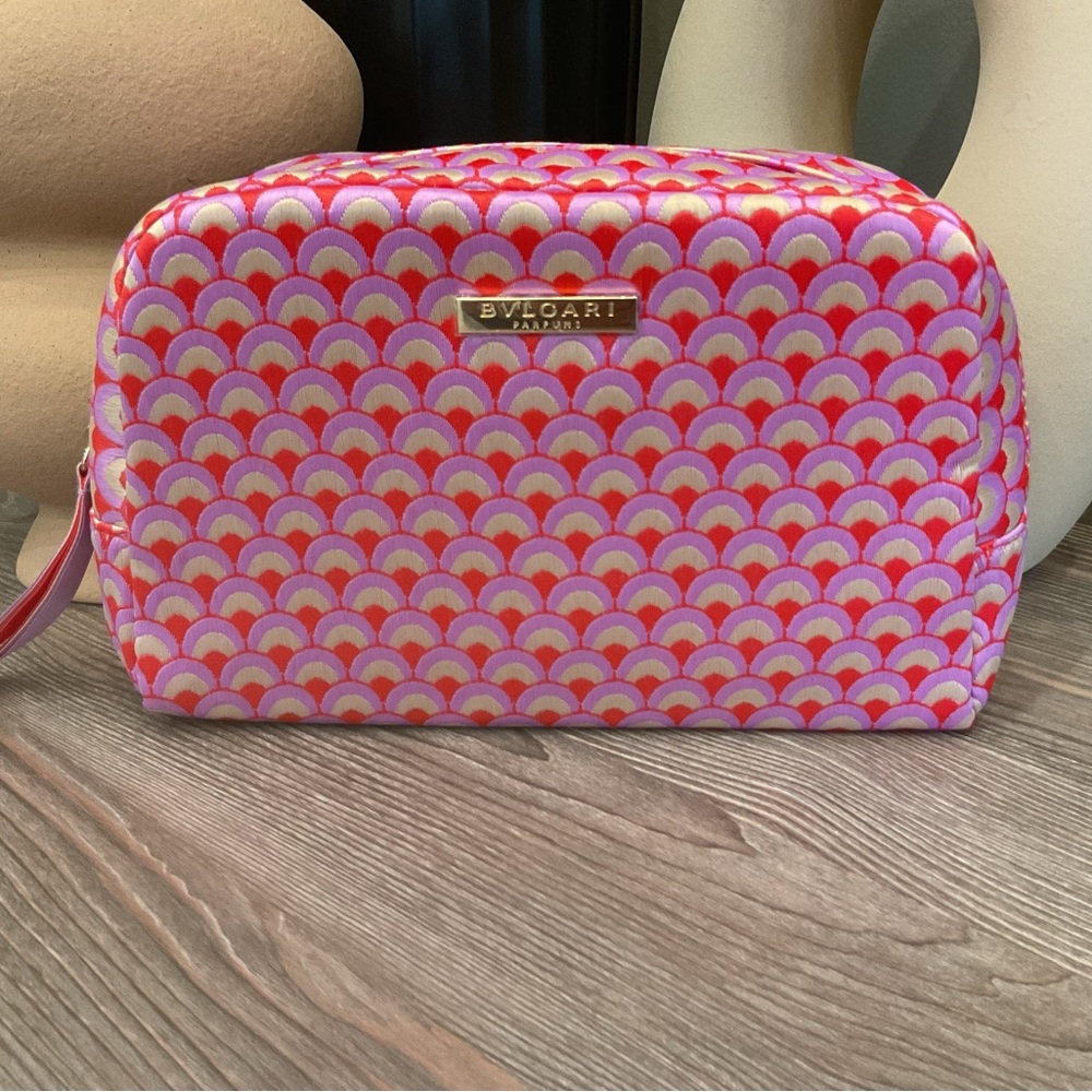 Bulgari Pink and Red Cosmetic Case